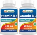大人のための最もよいNaturalsのビタミンb6 200mg、120のタブレット(120の計算)