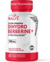 Nature's Fusions Dihydroberberine Supplement 100mg 60 Capsules - with Ceylon Cinnamon - 5X More Effective Than Regular Berberine HCL