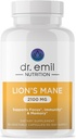 DR. EMIL NUTRITION 2100mg Organic Lions Mane Supplement Capsules - Focus, Mental Clarity &amp; Cognition - Nootropic Lion&#39;s Mane Mushroom Supplement with Organic Lions Mane