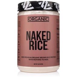 Naked米1Lb - 有機玄米プロテインパウダー - ビーガンプロテインパウダー、GMOフリー、グルテンフリー&大豆無料。植物ベースのタンパク質、人工成分なし - 15サービング