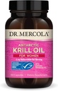 女性のためのMercola Krillオイル - 2 mgアスタキサンチン - MSC認定サステナブル - Omega-3s - Non-GMO、グルテンフリー&大豆フリー - 90カプセル(30のサービング)をサポート