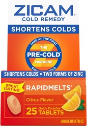 Zicamの風邪-救済亜鉛Rapidmelts、Citrusの味、25の計算(2のパック)