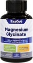Magnesium Glycinate Capsules 1270mg, 380mg Magnesium Supplement, High Absorption Magnesium Glycinate Supplement, Non-GMO No Gluten, 120 Capsules