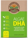 Algae DHA 120 Softgels x 1 ボックス - ビーガンオメガ3サプリメント, 純粋な植物ベースのカラギーナン, DHAと藻油 (120 カウント)