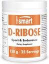 Supersmart - D-Ribose Powder (Natural Sugar) 6gm per Day - ATP Synthesis & Production - Universal Fuel for Energy | Non-GMO & Gluten Free - 150 g