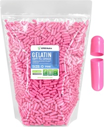 XPRSのNutraのサイズ0の空のカプセル- 5000の計算の空のゼラチンのカプセル-Pills DIYのカプセルの詰物-Do-It-Yourselfの補足のための純粋な牛のゲルの帽子(ピンク)