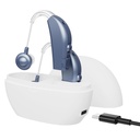 シニアのためのデジタル補聴器 - (の2のペア) パーソナル補聴器PSAPサウンドアンプ、オールデイバッテリー寿命を備えた充電式デジタル補聴器、モダンブルー
