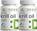 DEAL SUPPLEMENT 2 Pack Antarctic Krill Oil, 1,000mg Per Serving, 480 Softgels – Mercury Free, No Fishy Taste – Rich in Omega-3s, EPA, DHA, Astaxanthin, & Phospholipids – Non-GMO, No Gluten