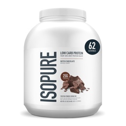 Isopureの低い炭水化物100%の純粋なWheyの隔離蛋白質の粉、Lactoseはビタミン、オランダのチョコレート、サービングごとの25g蛋白質と、4.5のLbs、62のサービング(包装5月Vary)放します