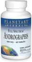 惑星の草の完全なスペクトルの Andrographis 400mg - Ayurvedic ハーブ - 60 のタブレット