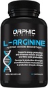 男性1000mg + - 60カプセルのためのORPHIC栄養Lアルギニンサプリメント - Lシトルリンとニトリクライドサプリメントは、筋肉の健康、エクササイズの耐久性、血管の健康、エネルギーレベルをサポート