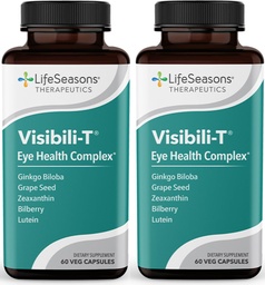 Visibili-T - 眼の健康&ビジョンサポートのためのビタミンサプリメント - ニンジンルート、クロマウム、ビルベリー、イチョウ葉、ブドウ種子エキス、リコピン、ビタミンA、ルテイン&ゼアキサンチン - 60カプセル(パッケージ2)