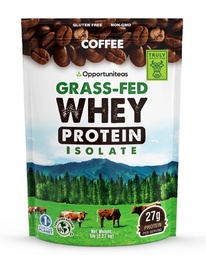 Opportuniteasの草はコーヒー ウィーの蛋白質の隔離の粉-人工的な甘味料、60mgカフェイン、ホルモンなしの牛- 5lbを粉にします