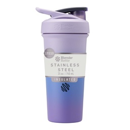 BlenderBottleのスポーツの洗練されたステンレス鋼のシェーカーはワイヤー ウィスク、25-Ounce、Lavender Ombreとびんを絶縁しました–運動選手のための蛋白質の揺れ及び水和し及び適性のEnthusiasts、容易な混合は、握ること容易、飲み物を風邪、ロックできるふた保ちます
