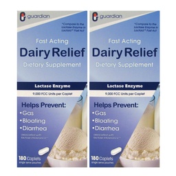 Guardianの酪農場の救助の速い代理のLactase、360のカプレット、9000 FCCの最高の強さ、Lactoseの許容の丸薬、Lactaseの酵素の補足(360 CT)