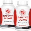 Silver Fern Brand Ultimate High Potency Digestive Enzyme Supplement - 2 Bottles - 100% Intestinal Coverage - Digestive Comfort - Improve Food Tolerability