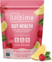 Ultima Replenisher Gut Health Supplement and Electrolytes Powder - Raspberry Lemonade, 14 Stickpacks - Hydration Packets with Added Gut Health Benefits