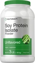 Horbaach Soy Protein Isolate Powder | 3 lb | Unflavored | for Women and Men | Vegetarian, Vegan, Non-GMO, and Gluten Free