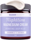 Magnesium Lotion – Nighttime Magnesium Cream – Apply to Legs, Arms or Chest - Topical Magnesium Chloride – USA Made and Safe for Kids (Chamomile Lavender)