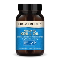 Mercola Antarctic Krill Oil - 1,000 mg - Omega-3 サプリメント with EPA & DHA - サポート脳、心臓、関節と免疫の健康 - GMOフリー、グルテンフリー&大豆フリー - 60 カプセル(30 サービング)