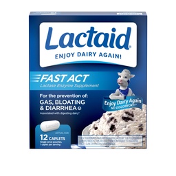 Lactaid の速い行為は Lactase の酵素が付いている不耐性の救助の小道具で、Lactose の感受性、旅行のための理想及び 1 カウントの 12 のパックを保護します