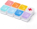 Weekly Pill Organizer, Medium Compartments for Easy to Use (Multicolor)