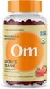 Om Lion’s Mane Mushroom Gummies - Organic Mushroom Supplement and Nootropic - Brain Supplements for Memory and Focus, 60 Count (30 Servings)​
