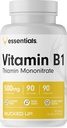ビタミンB1 500mgカプセル、エッセンシャル(90のサービング)を吸い上げる