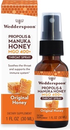 Wedderspoonのプロポリスおよびマヌカの蜂蜜の喉のスプレー、元の蜂蜜、1のFl Oz (パッケージ1)、Soreの喉の救助、自然な免疫サポート