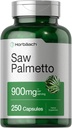 Horbäach Saw Palmetto Extract | 900mg | 250 Capsules | Non-GMO and Gluten Free Formula | Traditional Herb Supplement