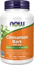 NOW Supplements, Cinnamon Bark 600 mg, Non-GMO Project Verified, Healthy Glucose Metabolism*, 120 Veg Capsules