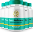 Neuro Defender Brain Supplements for Memory and Focus Capsules NeuroDefender Advanced Formula Brain Health Support Pills, Extra Strength Nootropics Neuro Defender All Natural Reviews (5 Pack)