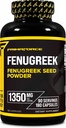 Primaforce Fenugreek種子カプセル(180カプセル/サービングあたり1350mg、2カプセルサービング) - 男性と女性のためのプレミアムハーブサプリメント、非GMO、グルテンフリーサプリメント