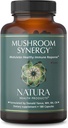 Natura Health Products Mushroom Synergy Supplement - Featuring Turkey Tail, Red Reishi, Chaga, & Poria Mushrooms - Modulates Healthy Immune Response* (180 Capsules)