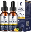 Lukaree 16-in-1 Shilajit Drops for Men and Women, Ashwagandha, Ginseng, Turmeric, Rhodiola, Amla, Sea Moss, Liquid Vitamin Supplement with 85+ Trace Minerals and Fulvic Acid, 2 FL Oz (2 Pack)