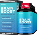 Nootrix Brain Boost Nootropic Supplement | Supports Memory, Mental Focus, Cognitive Health & Energy | Caffeine-Free, Promotes Healthy Mood & Brain Function w/Gingko Biloba & DMAE | 240 Capsules