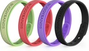 Mosquito Repellent Bracelets, 4 Pack Silicone Mosquito Repellent Bands with DEET Free, Natural & Waterproof Bug Wristbands for Kids and Adults, Outdoor Traveling Protection (Black&Red&Purple&Green)