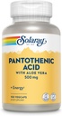 Solaray Pantothenic Acid 500mg -100 Caps