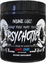 Insane Labz Psychotic Black Edition Mid Stimulant Pre Workout Powder, Energy Focus Pumps, Loaded with Creatine Beta Alanine Taurine Fueled by AMPiberry, 35 Servings (Gummy Candy)