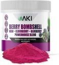 AKI Berry Bombshell - アサイ、エルダーベリー&ブルーベリーブレンド(5.3oz / 150g) - 栄養、風味豊かで便利なスーパーフード - ビーガンフレンドリー&グルテンフリーを作成するための理想的なベリーを一緒に持ちます