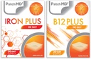 Iron Plus & B12 Plus Topical Patch Bundle - 30 Days Supply