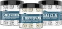Earthborn Elements L-Tryptophan, L-Methionine, and GABA Bundle, 200 Capsules Each, Pure & Undiluted