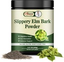 Slippery Elm Bark Powder 240g,Pure Slippery Elm Powder Natural Herbal Supplement Supports Intestinal Mucous,Helps Soothe The Throat and Coughing, Non-GMO, Gluten Free, Vegetarian Friendly
