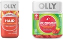 OLLYの超強さの毛のSoftgels、サポート毛の健康、Biotin、ケラチン及びMetabolismのGummyリング、AppleのサイダーのVinegar、ビタミンB12、クロム