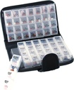 Smart Essentials 14 Day Pill & Vitamin Organizer 2 Weeks AM/PM 4 Doses a Day Travel Case Handy & Portable, Black, GM8283