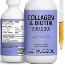 Liquid Collagen for Women - Liquid Biotin and Collagen Supplements Drops with Reishi, Chamomile & Valerian Root Extract