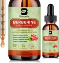 Berberine HCL Supplement with Ceylon Cinnamon - Liposomal Berberine Phytosome Liquid Drops with Turmeric, Ceylon Cinnamon, Bitter Melon, Milk Thistle, AMPK Activator for Digestion Support