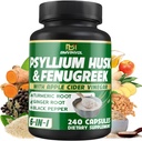 BMVINVOL Psyllium Husk Fiber Supplement with Fenugreek, Apple Cider Vinegar, Turmeric, Ginger, Black Pepper- Digestion Health Support - 240 Capsules
