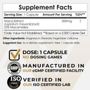 Maca Extract Capsules | 5% Macamides | Lepidium meyenii | Mood, Energy, and Vitality | 60 Count