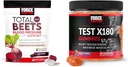 Force Factor Total Beets Blood Pressure Support 60 Chews + Test X180 Gummies Testosterone Booster for Men 60 Gummies
